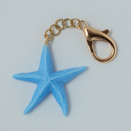 Beach-themed starfish charm for keys or bags